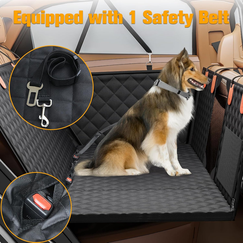 PETICON Dog Car Seat Cover for Back Seat, Hard Bottom Back Seat Extender