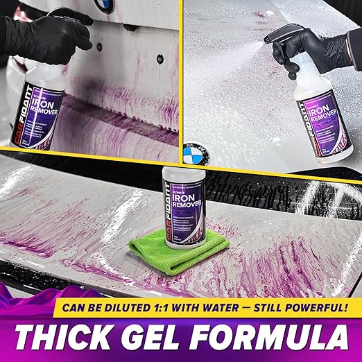 Iron Remover for Car Detailing – Iron Decon Spray, Pulls Out Brake Dust