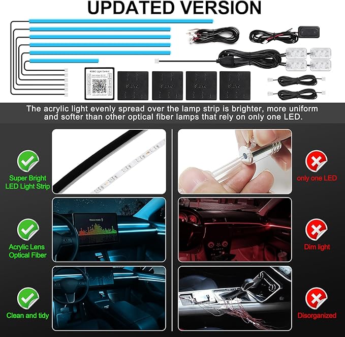 Acrylic Interior Car LED Strip Light