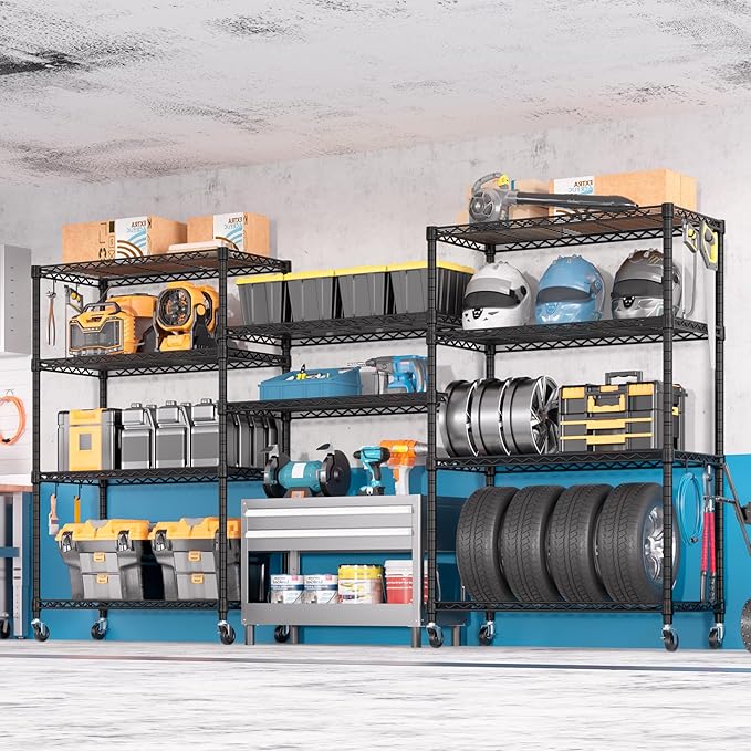 PrimeZone 36" W x 16" D x 79" H Wire Storage Shelves