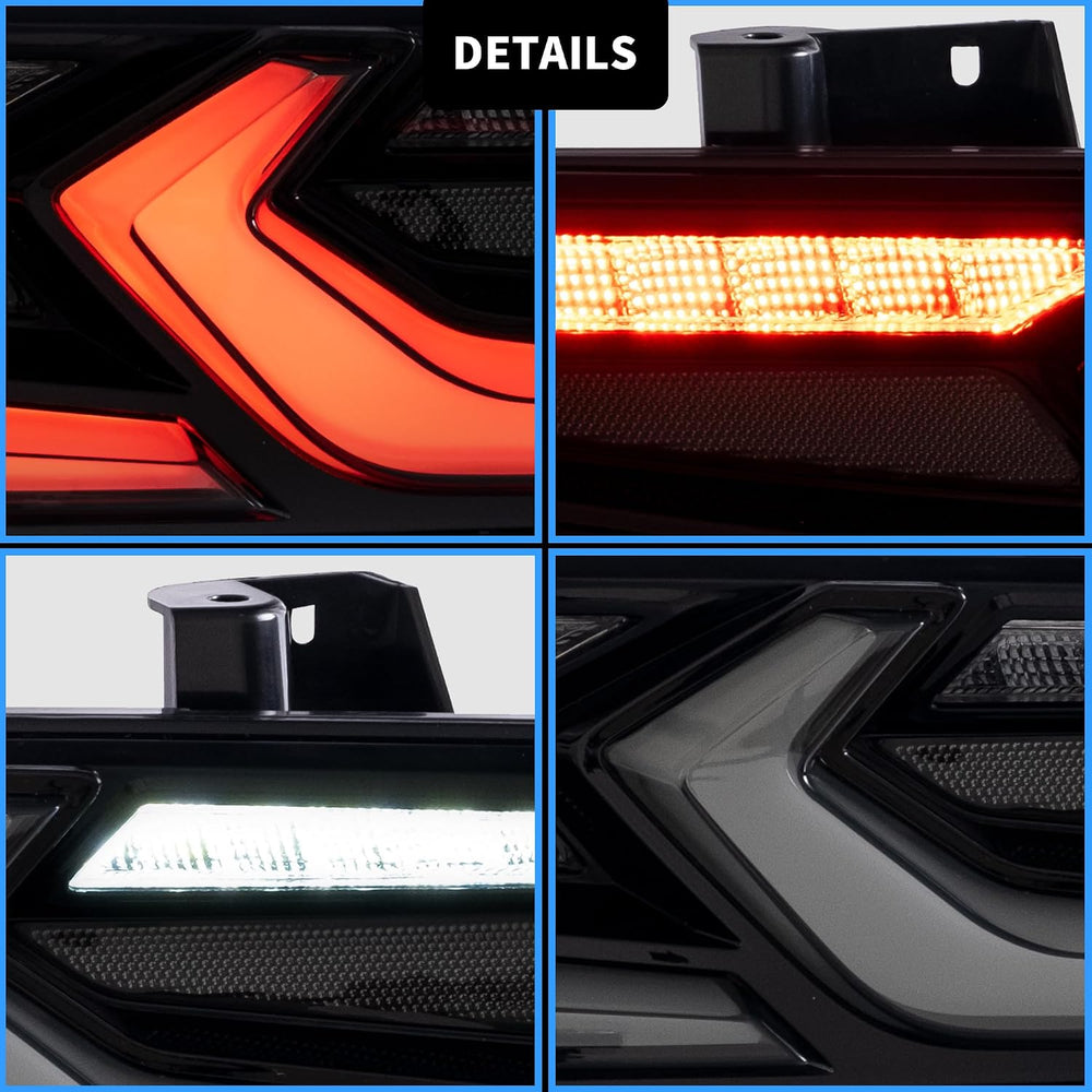 VLAND Led Tail Lights Compatible with Camaro Coupe 2014 2015 LT LS SS ZL1 w/R...