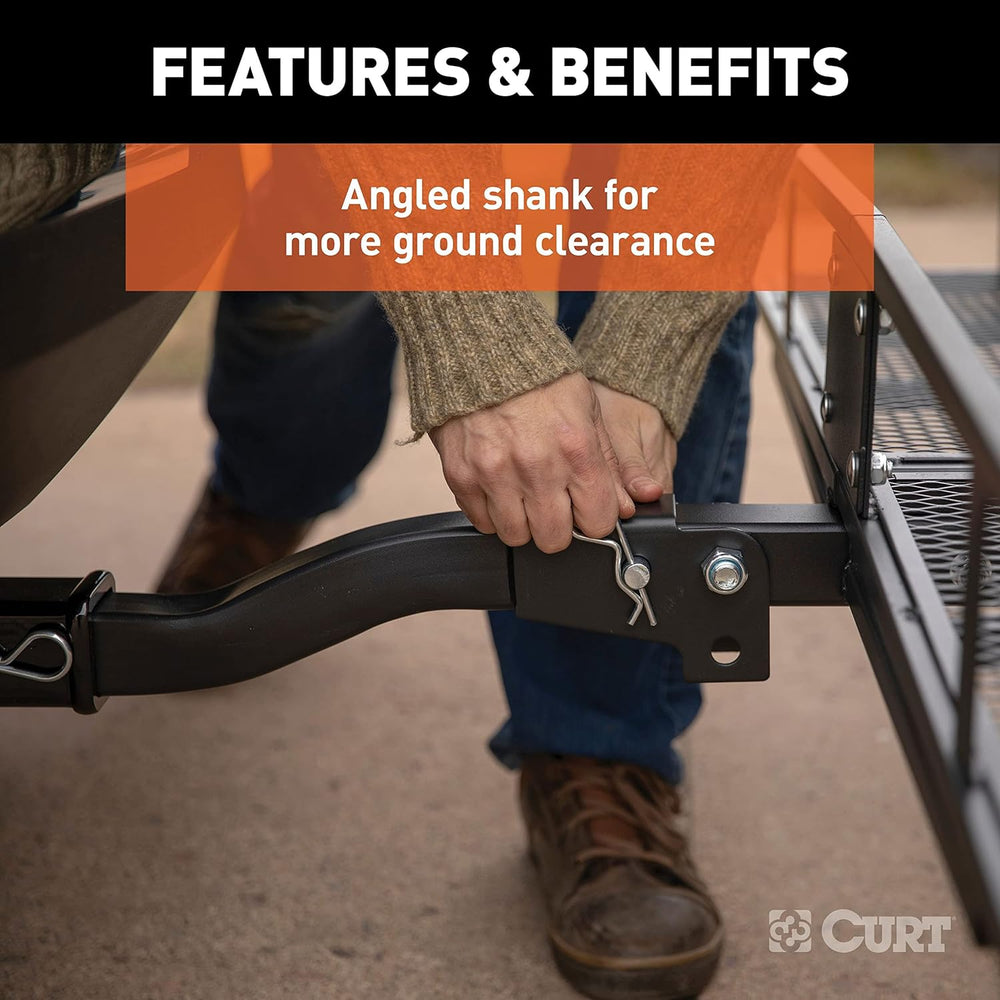 CURT 18153 Cargo Basket Hitch Trailer Hitch Cargo Carrier, 500 lbs. Capacity,...