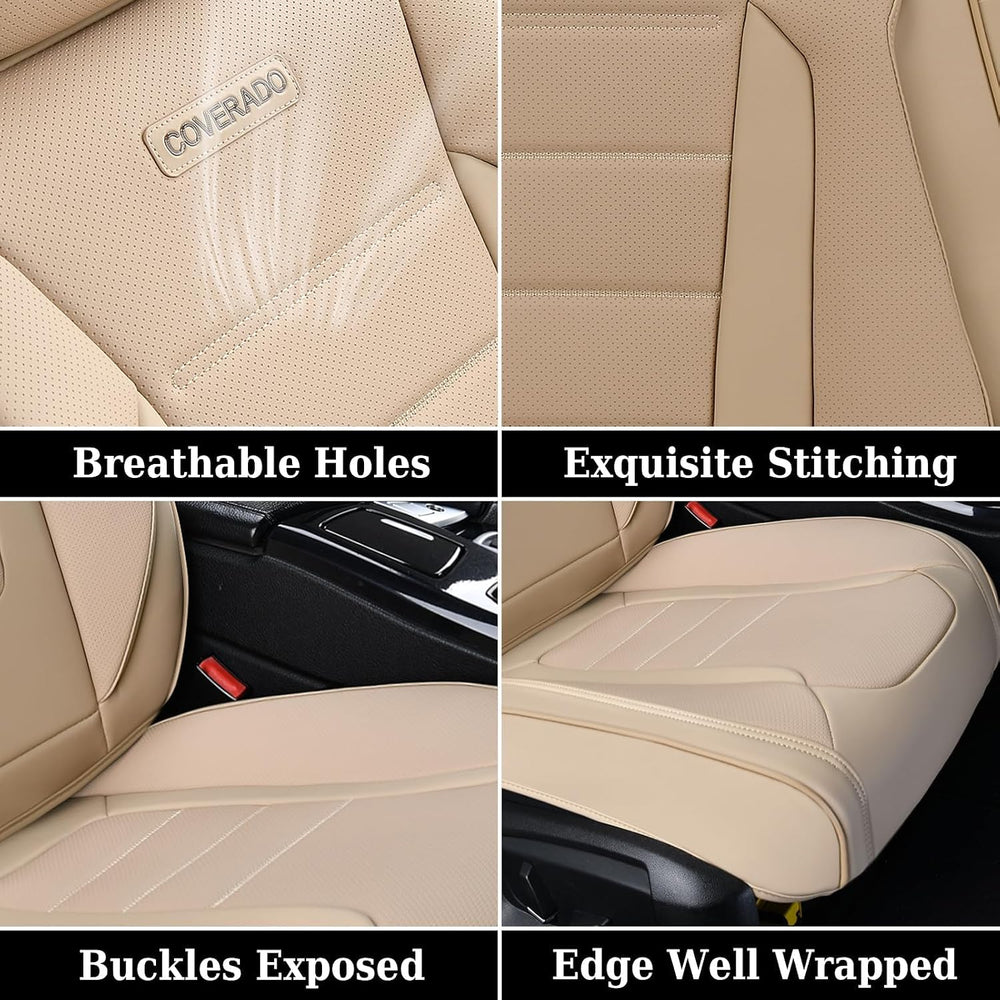 Coverado Car Seat Covers Front Seats, Car Seat Cover Beige, Car Seat Protecto...