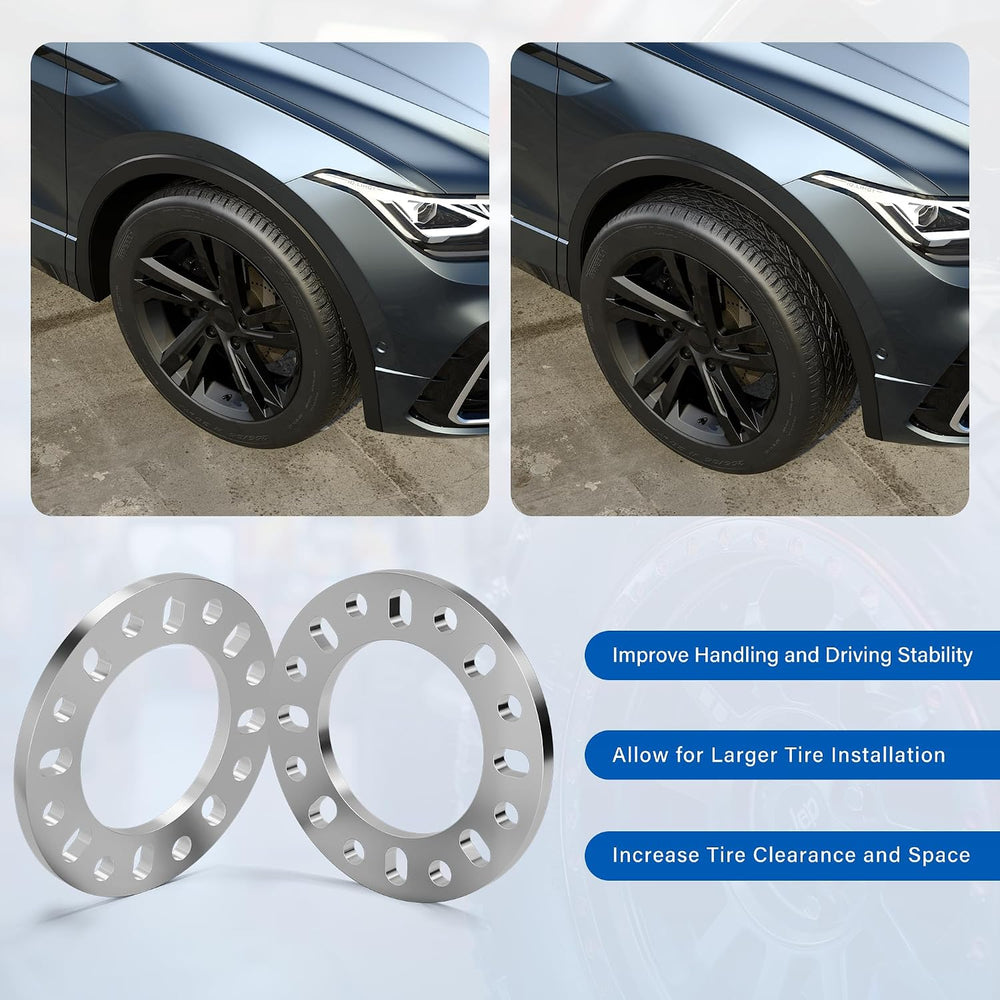 4PCS 8 Lug Wheel Spacers 1/2 Inch (12mm) Thick, 8x6.5 8x165.1 8x170 8x180 Die...