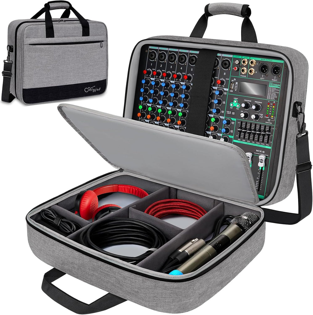 SNIGJAT Audio Mixer Case Fits RODECasterPro II with Adjustable Storage Grey