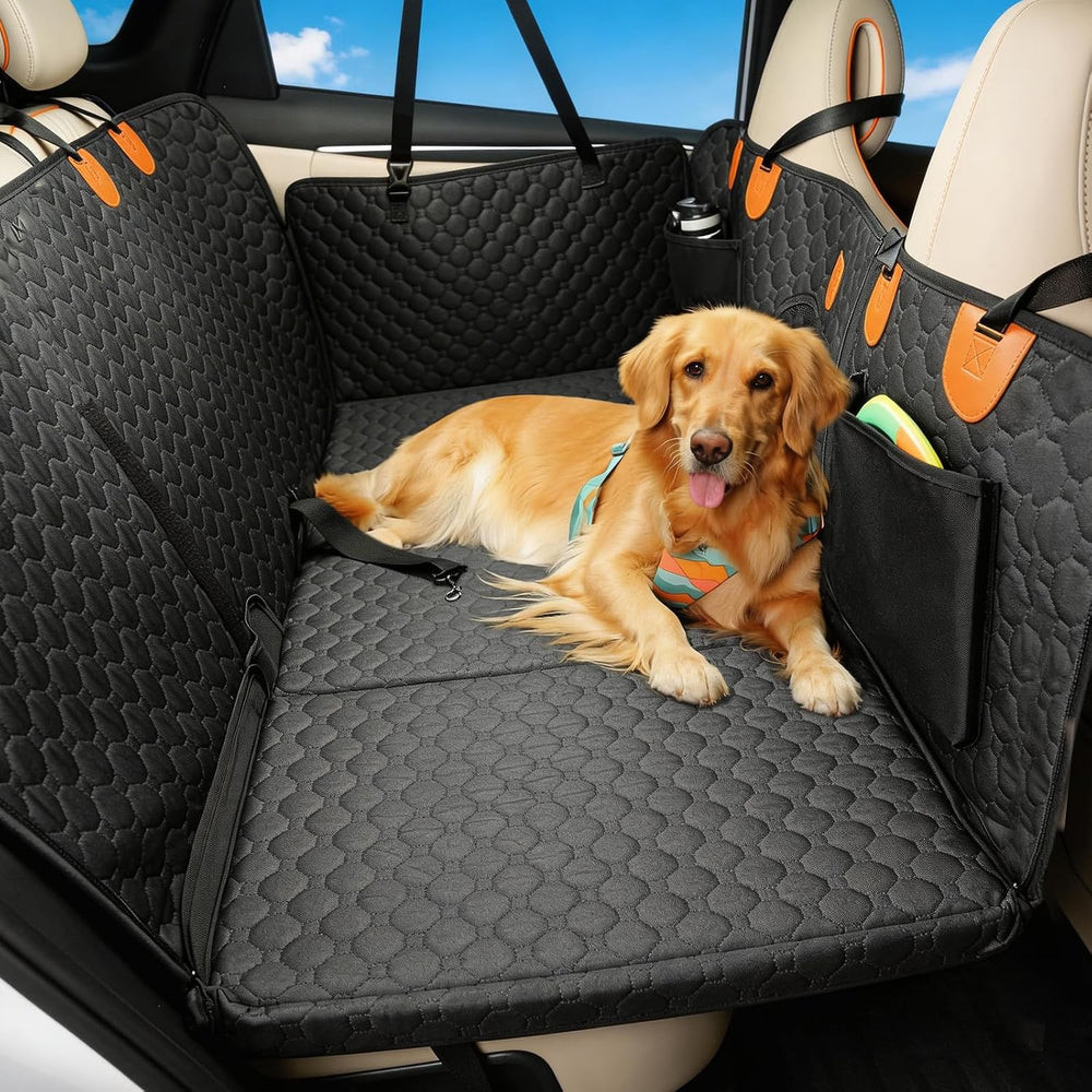 Back Seat Extender for Dogs, Waterproof Dog Car Seat Cover for Back Seat with...