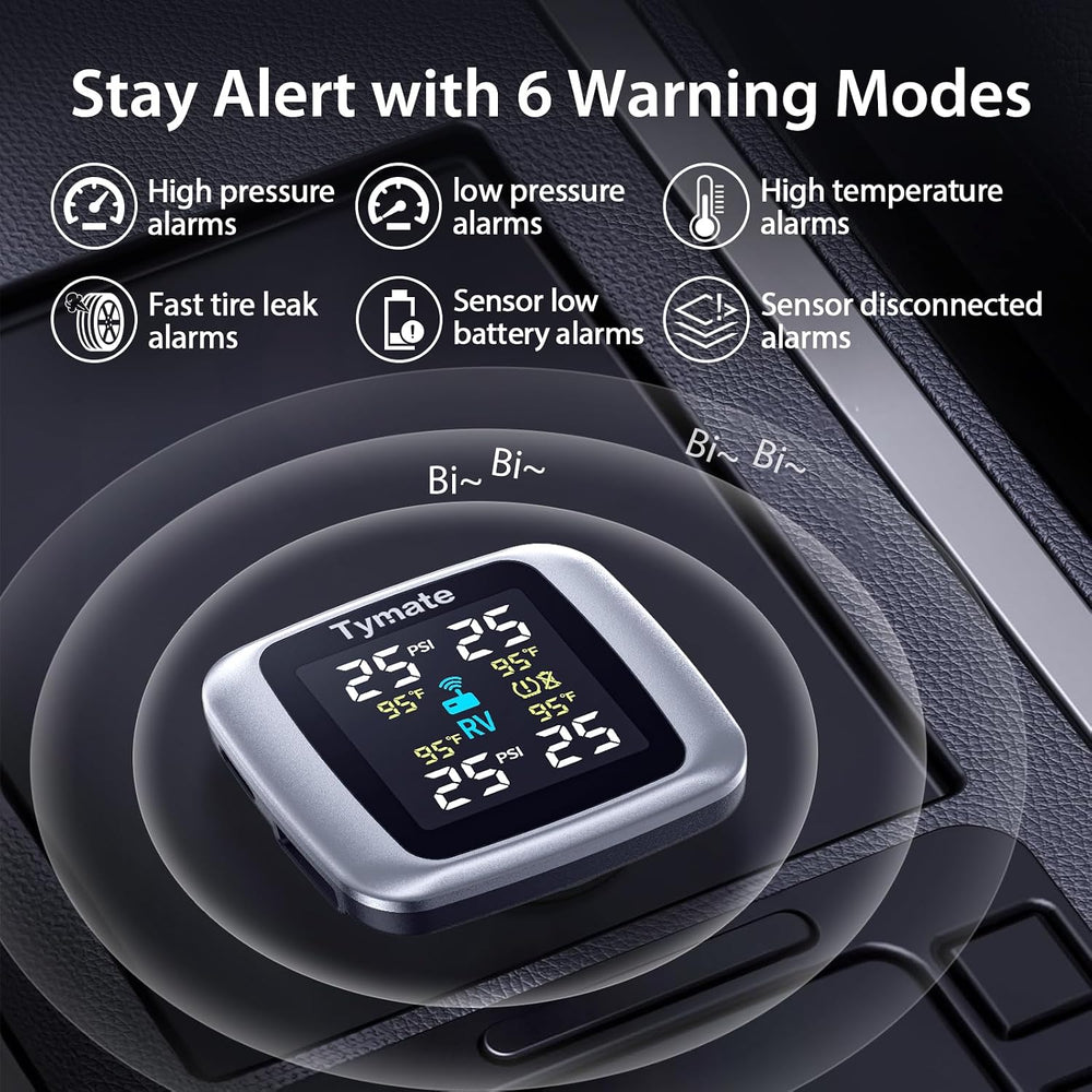 Tymate TM7 RV Tire Pressure Monitoring System, TPMS Set of 4 Sensors