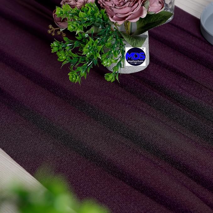 MDS Halloween Chiffon Table Runner - 5 Pack, 29 x 170 Inches, 14ft Each - She...