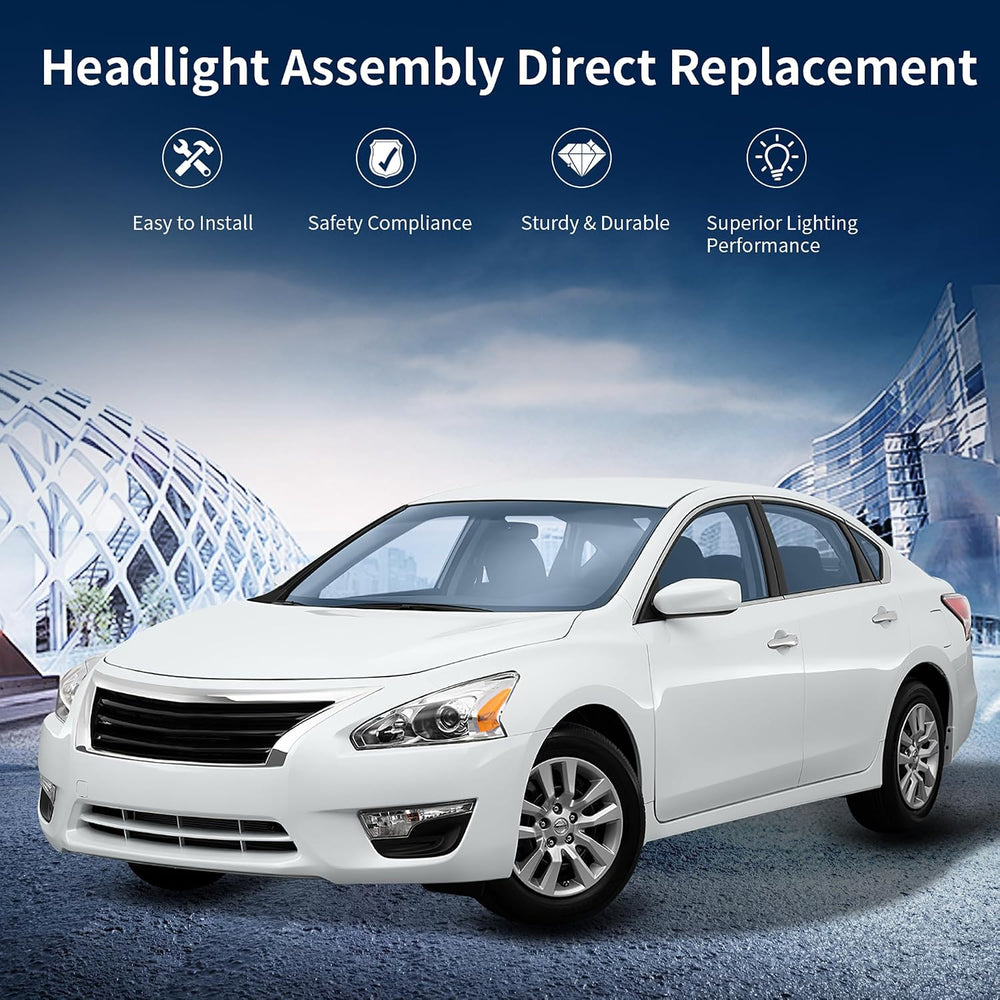 AUTOSAVER88 Headlight Assembly Compatible with 2013 2014 2015 Altima 4-Door S...