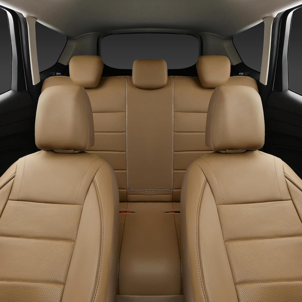 CAR PASS Piping Leather Seat Cover,Universal FIT with Composite Sponge Inside...