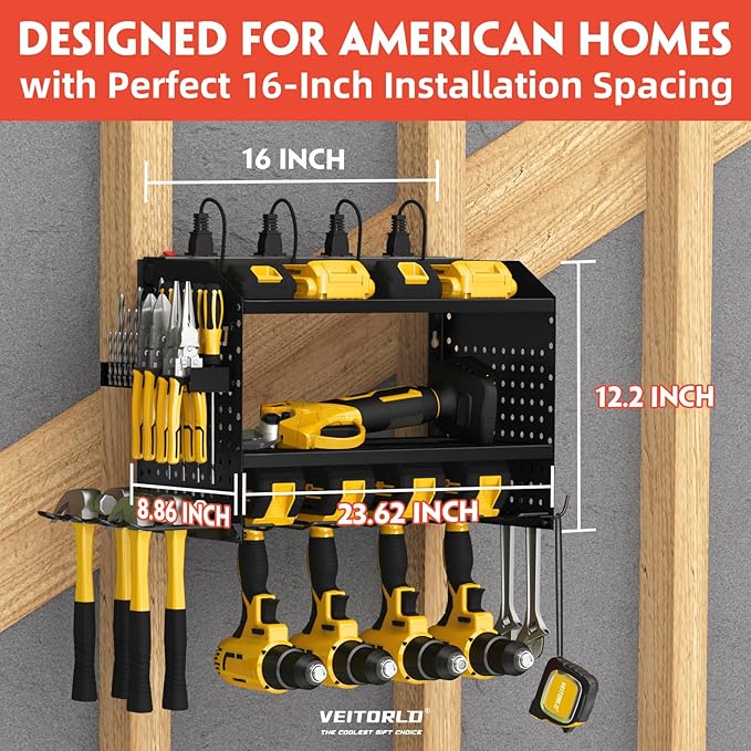 Veitorld Power Tool Organizer Wall Mount