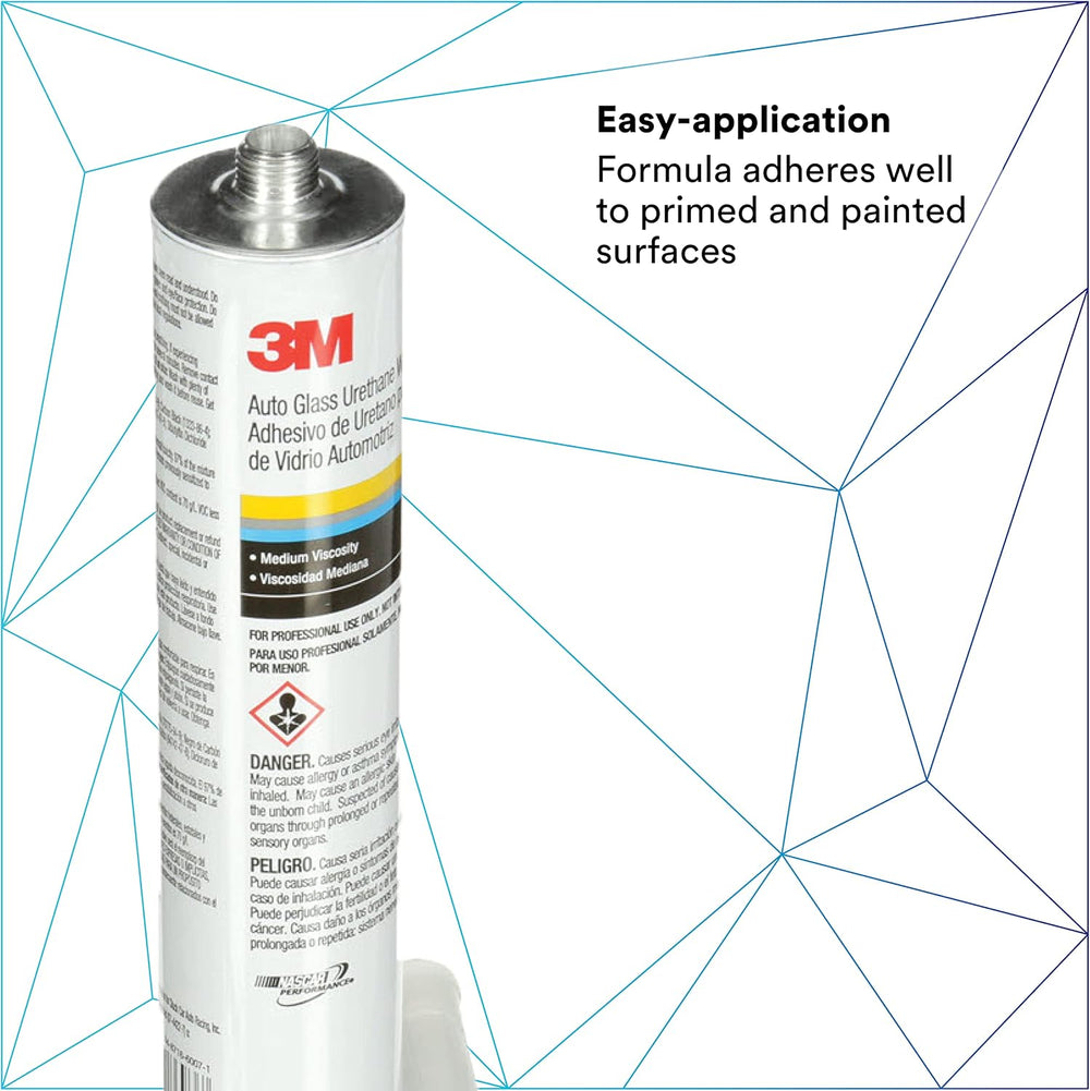3M Auto Glass Urethane Windshield Adhesive, 08693, Medium Viscosity, High-Str...