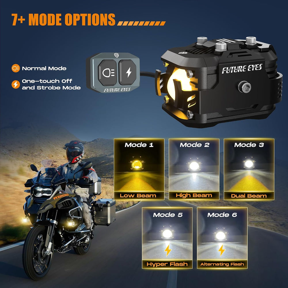 Future Eyes F150 LED Motorcycle Fog Lights Auxiliary Lights Driving Lights
