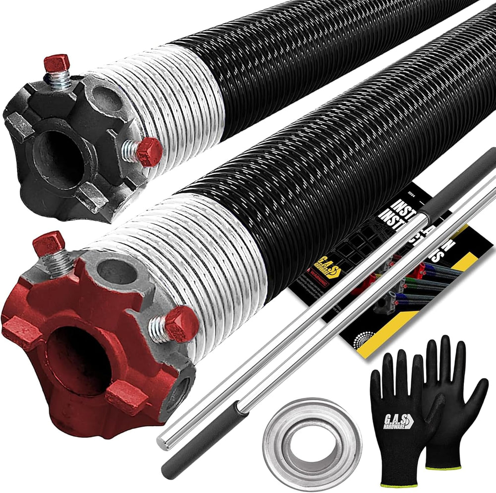 Garage Door Torsion Springs 218x2x28 Includes 1” Steel Bearing, and Winding Bars