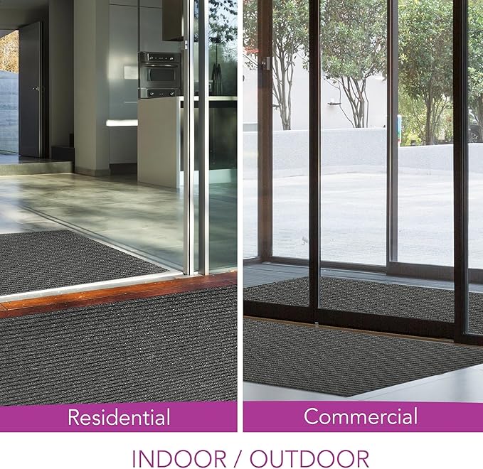 iCustomRug Spartan Weather Warrior Indoor/Outdoor Utility Ribbed Carpet Runner