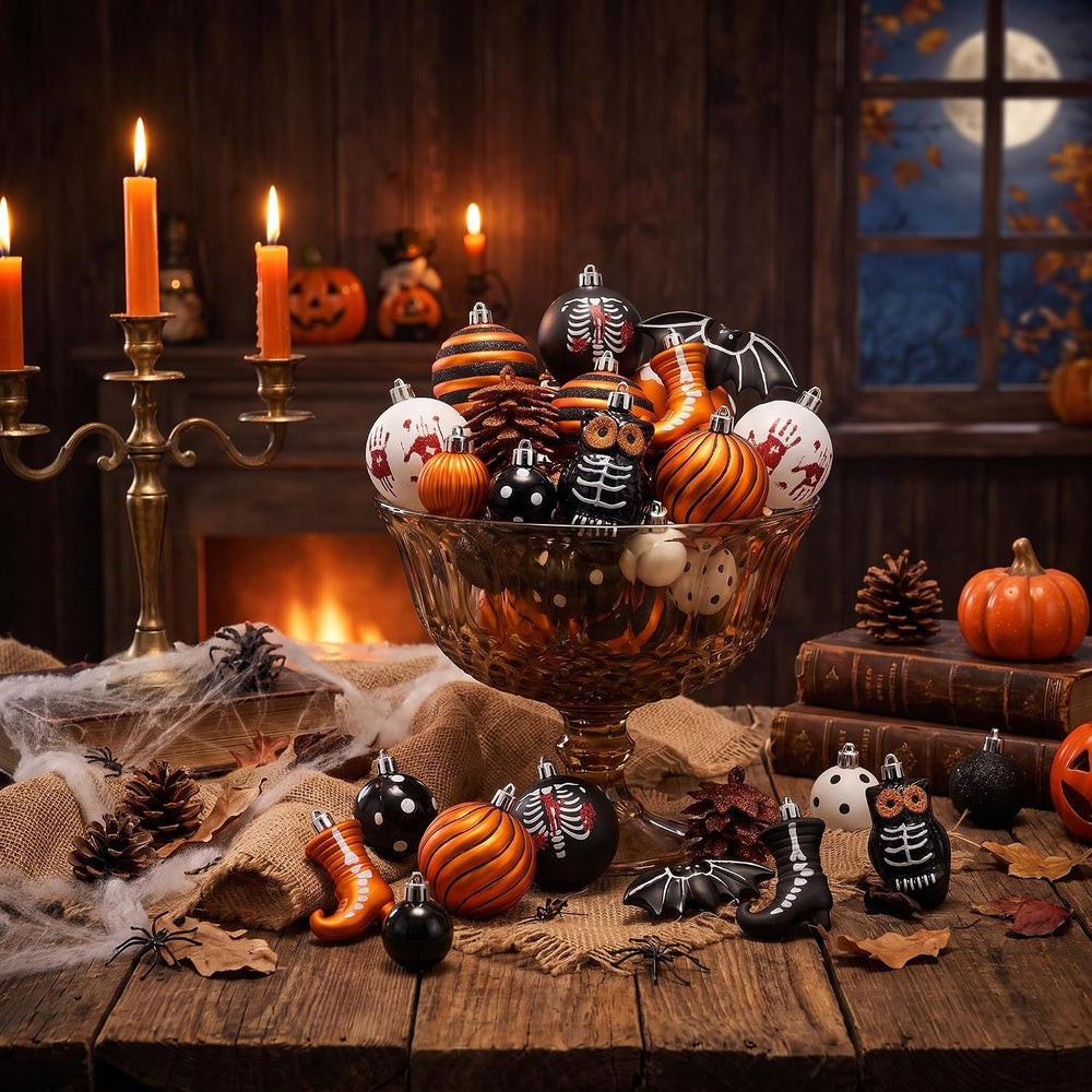 Valery Madelyn 40ct Halloween Ornaments Shatterproof Tree Decoration Indoor
