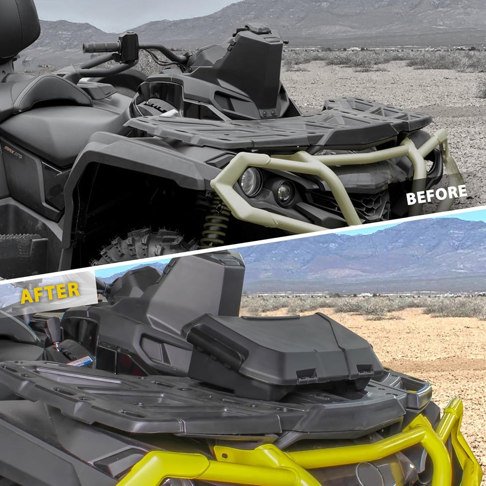 SAUTVS Storage Cargo Box for Can Am Outlander, 2 GAL Front Rear Bin Back Seat...