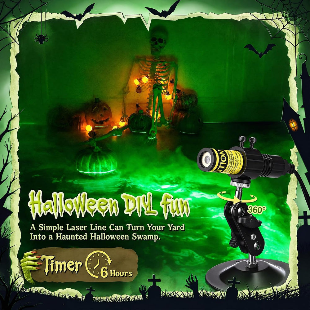 Aurelema 1 Pack Green Laser Halloween Module Generator with Timer,Green