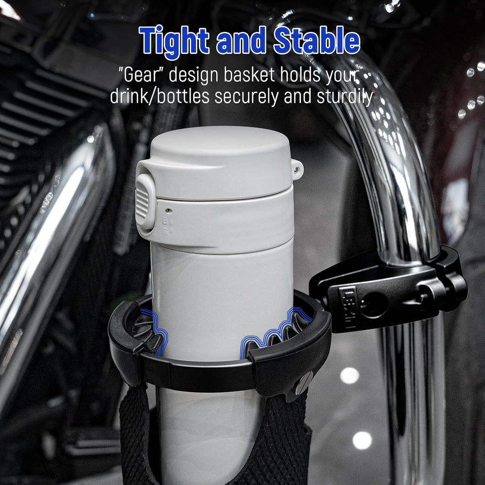 LEXIN C3 Motorcycle Cup Holder, Mount for 7/8"-1 1/4" Handlebars, B...