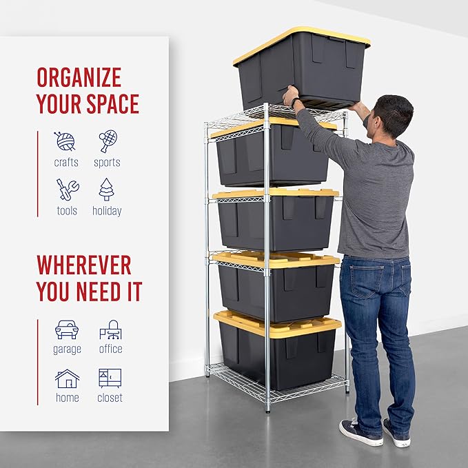 SafeRacks 5-Tier Steel Tote Rack WS-BR27