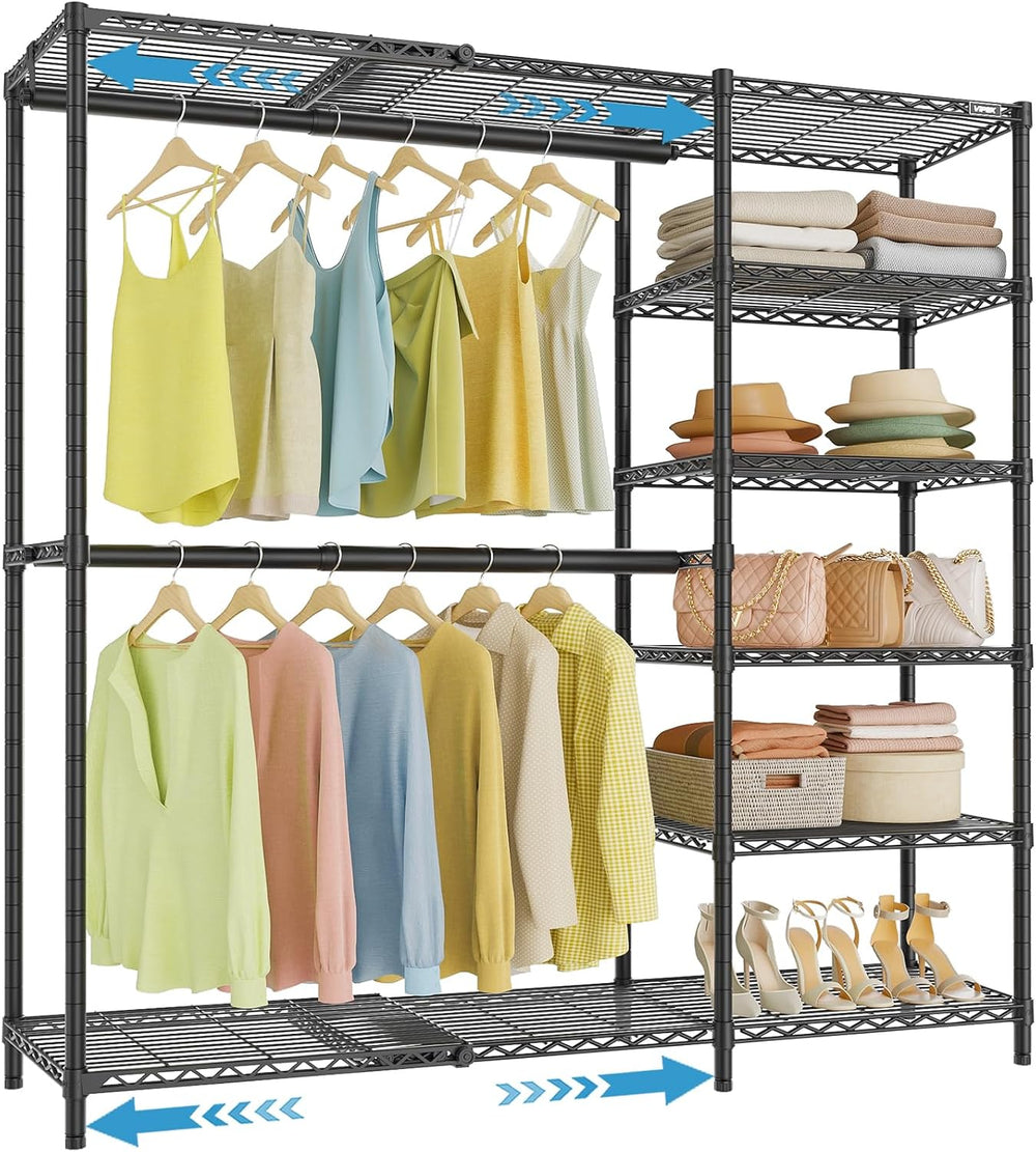 VIPEK X2 Plus Expandable Heavy Duty Clothes Rack, Closet System Black