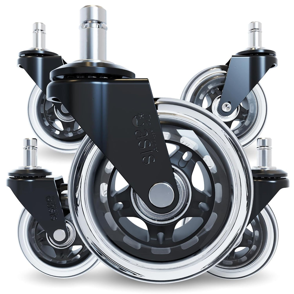 The Office Oasis Original Office Chair Wheels (As Seen On PBS), Clear