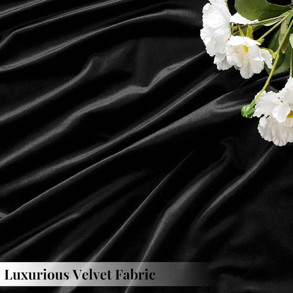 Gothic Black Velvet Tablecloths Rectangular: Halloween Luxury Table Cloth