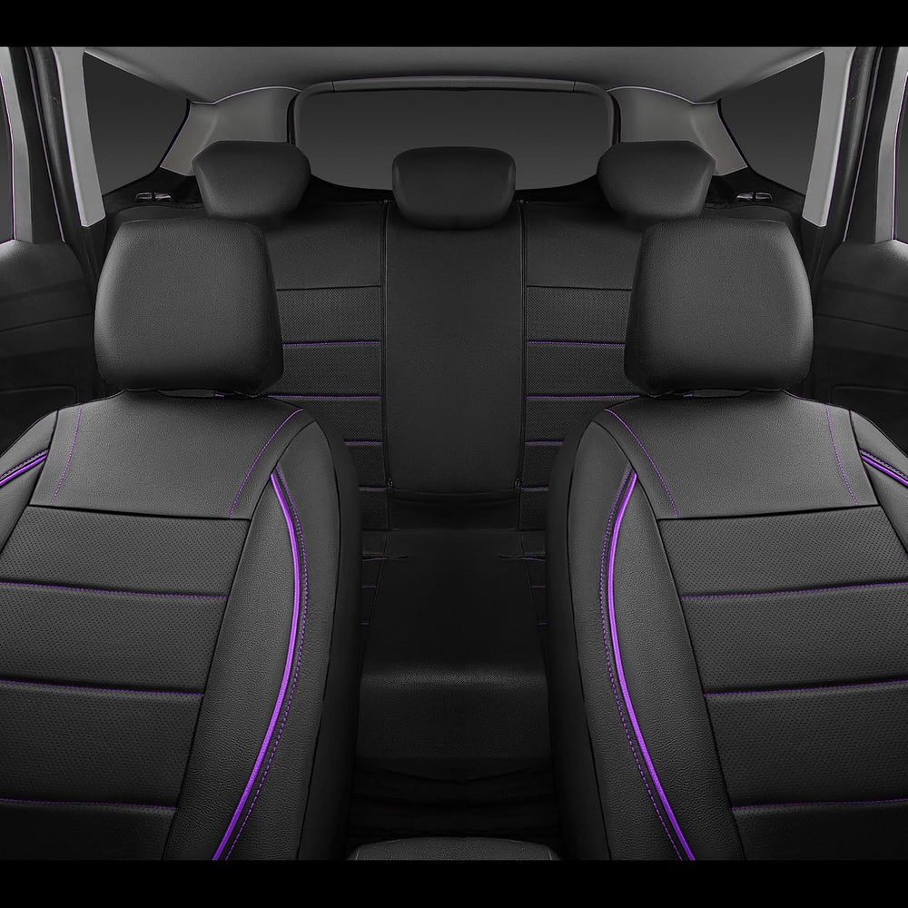 CAR PASS Piping PU Leather Car Seat Cover,Inside Zipper Design and Reserved O...