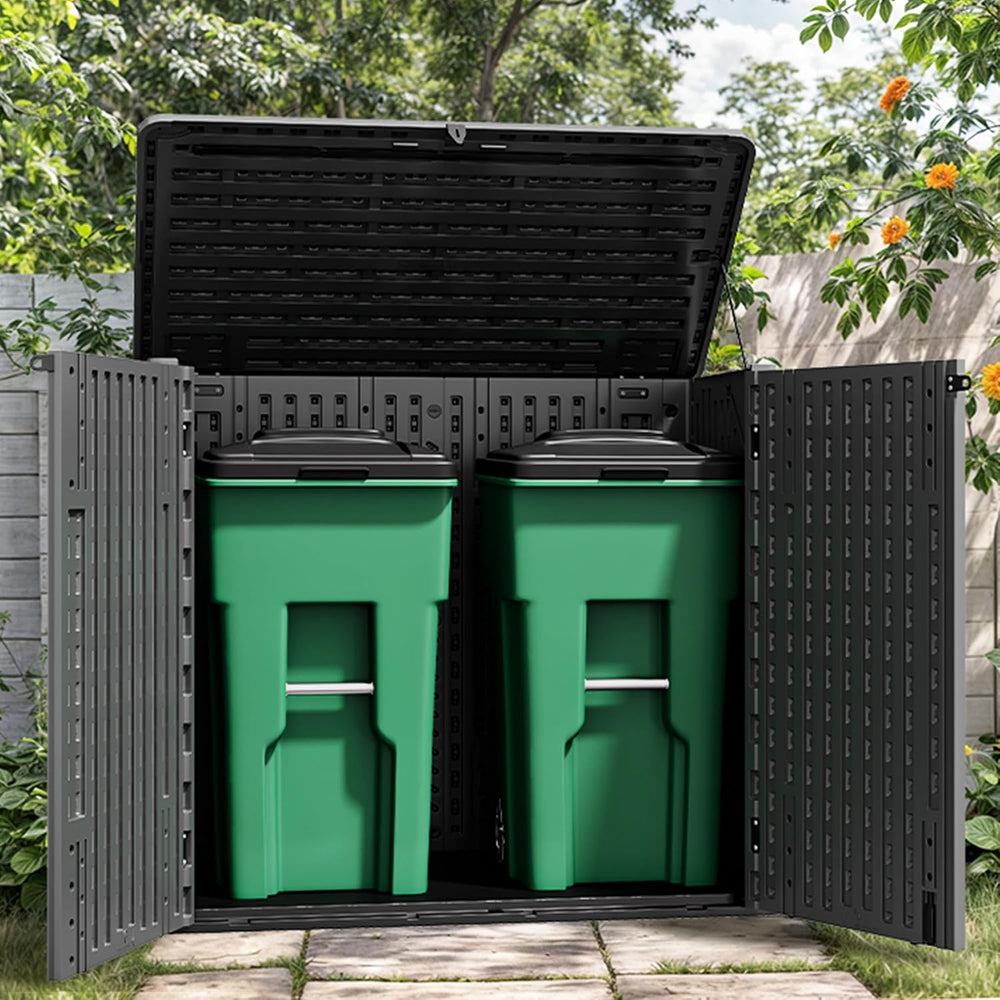 YITAHOME Outdoor Storage Shed w/o Shelf, 30 cu ft Horizontal Storage Shed Out...