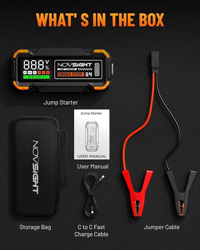 NOVSIGHT Car Battery Jump Starter