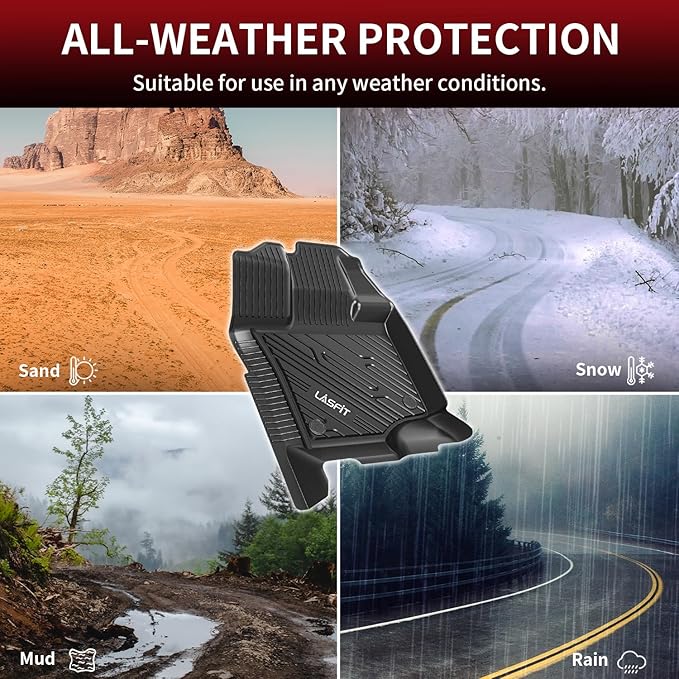 LASFIT Floor Mats for Ford F-150 2015-2025 | F150 Lightning 2022-2025 SuperCrew