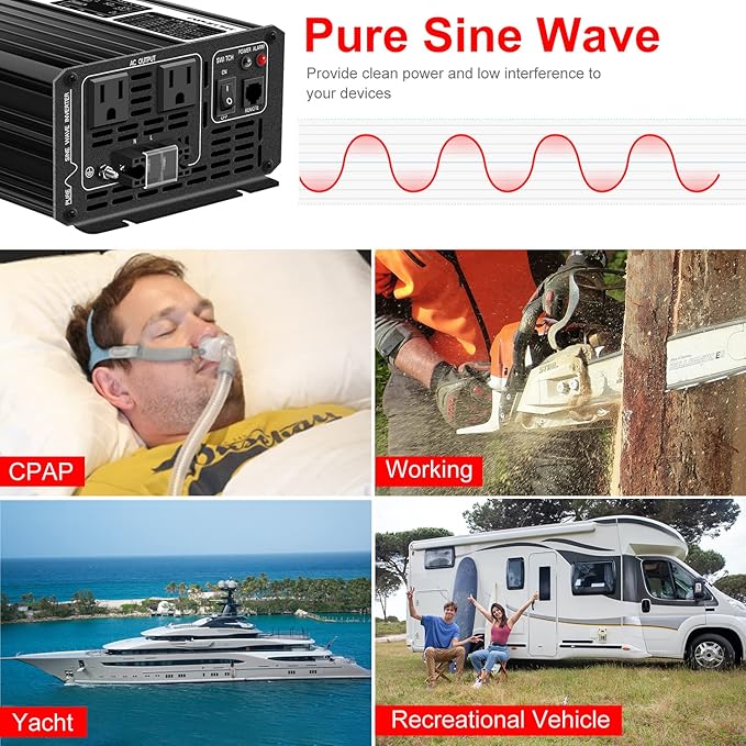 Xijia 1500W LCD-Dispaly 48v to 120v Pure sine Wave 60HZ Solar Inverter