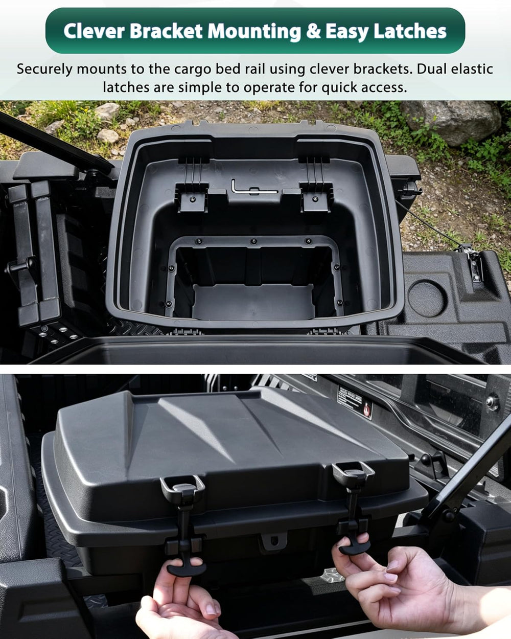 Rear Cargo Box for Kawasaki Mule Pro FXT DXT DX FX 2015-2026, 20L Waterproof ...