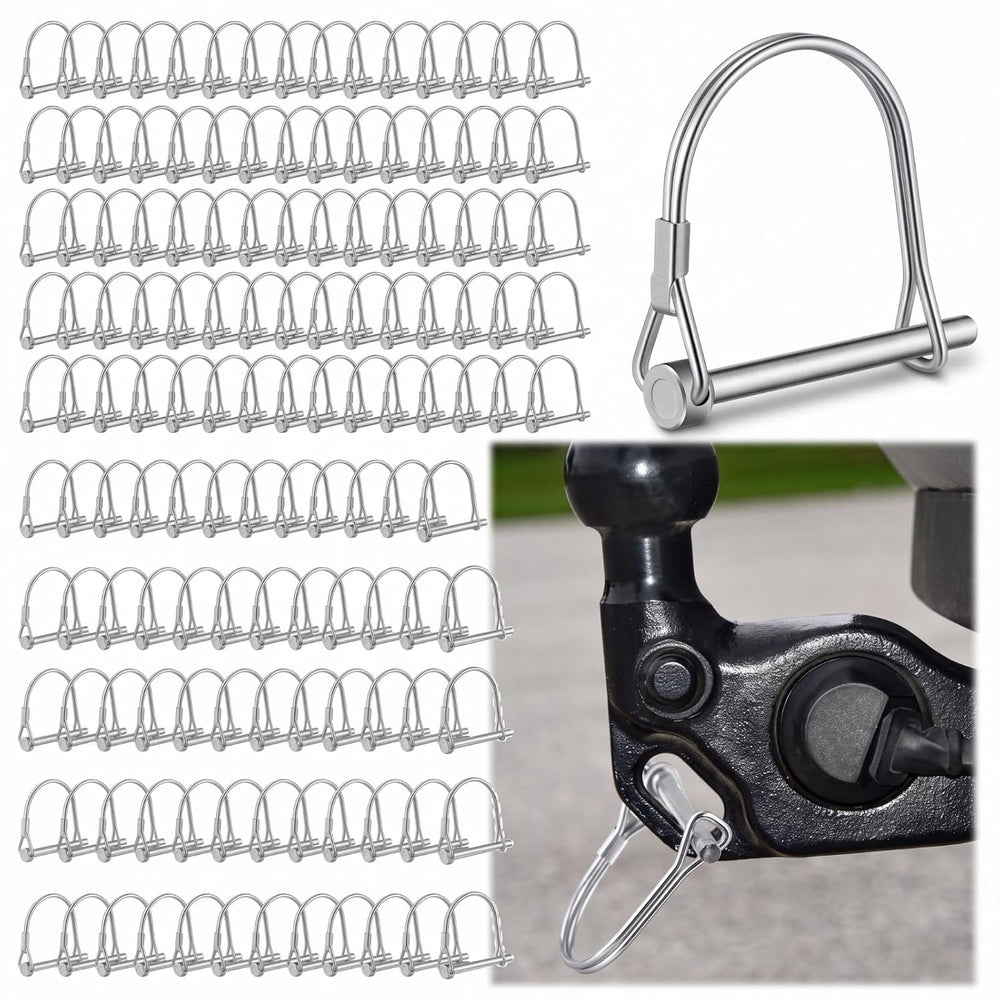 Pelopy 100 Pcs Trailer Coupler Pin 3/16" x 1.97" Safety Shaft Locki...