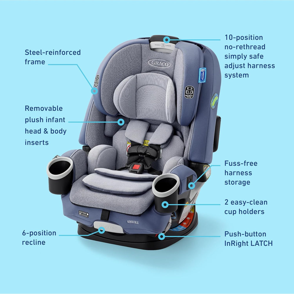 Graco 4Ever DLX 4-in-1 Convertible Car Seat, Charlie