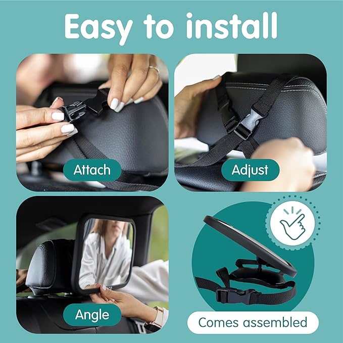 Onco Baby Car Mirror Rear Facing (2 Pack)