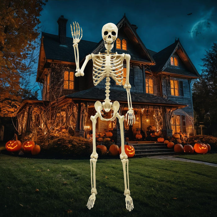 Life Size Skeleton for Halloween: 5.4ft Realistic Human Skeleton