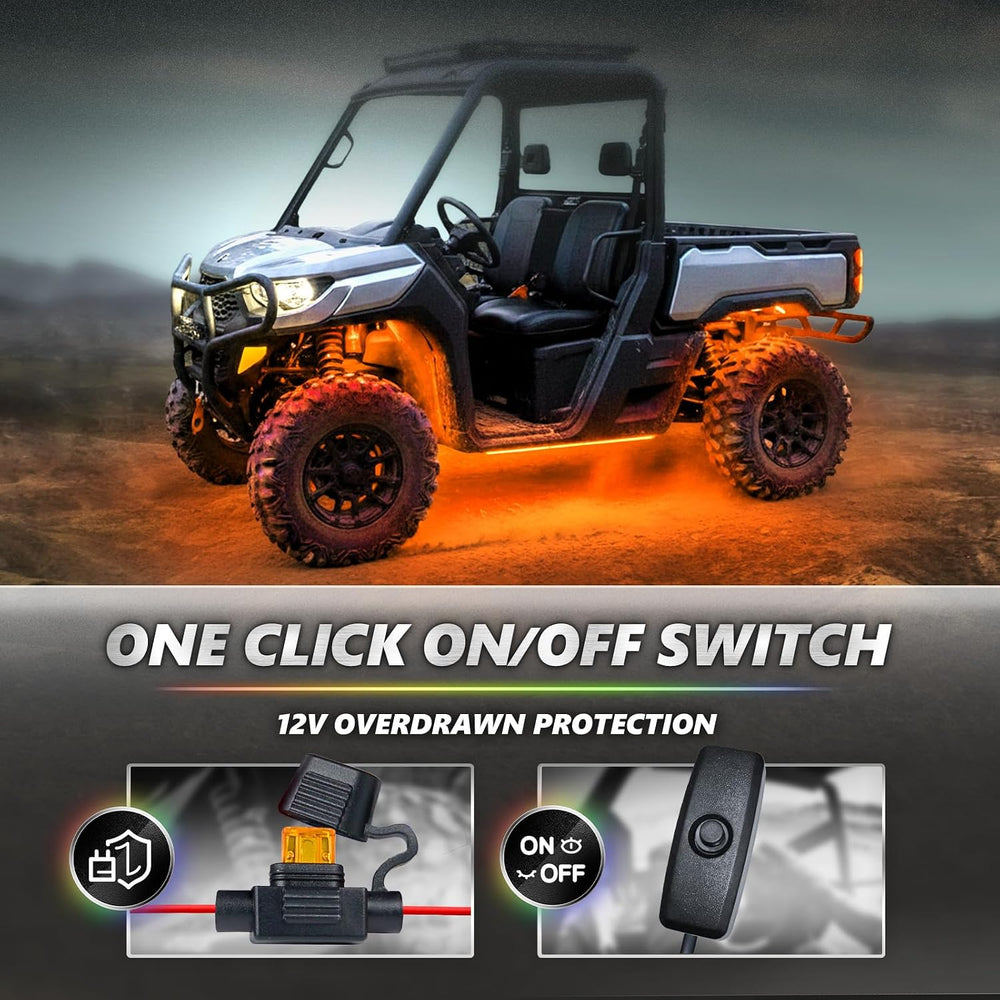 OPT7 Aura RGB LED Light Kit for Motorcycle, ATV, UTV & Snowmobile | App &...