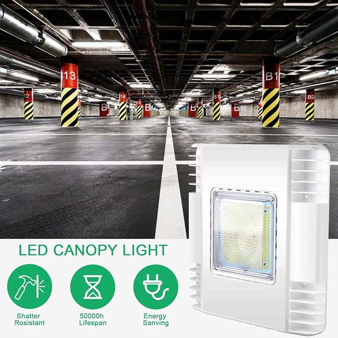 OSTEK LED Gas Station Canopy Light, 150W Carport Ceiling Light 5700K, Outdoor
