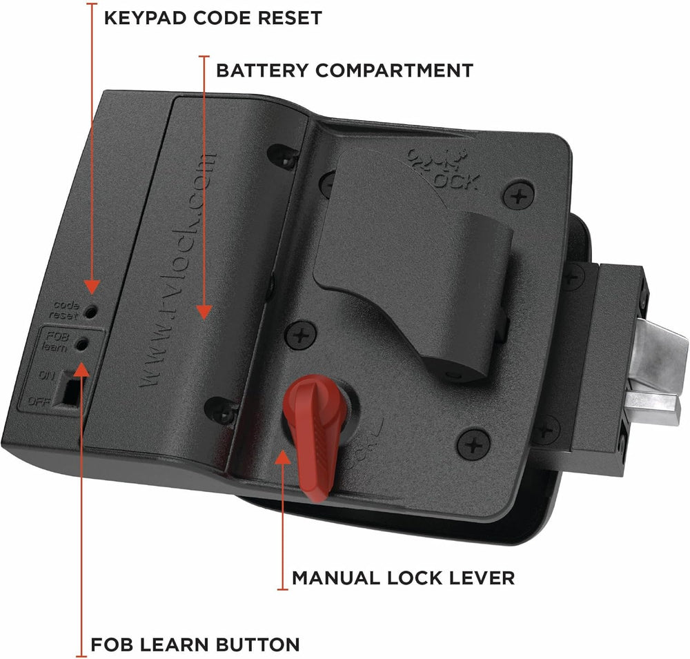 RVLock Compact Keyless RV Door Lock for Campers/Trailers / 5th Wheels