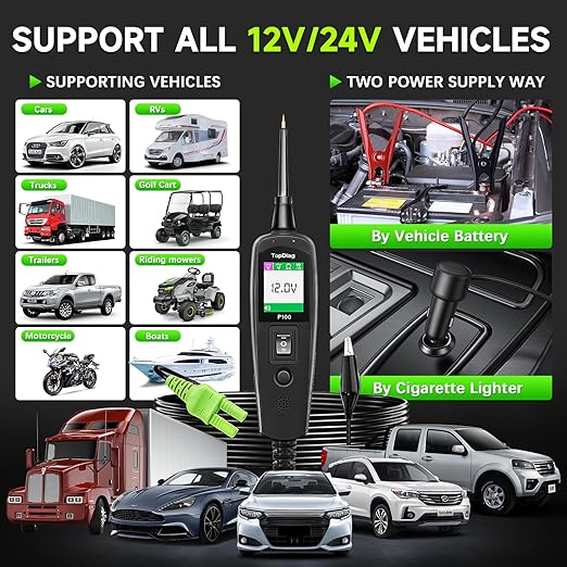 Circuit Tester Automotive, Power Circuit Probe Tester, Test Light Automotive