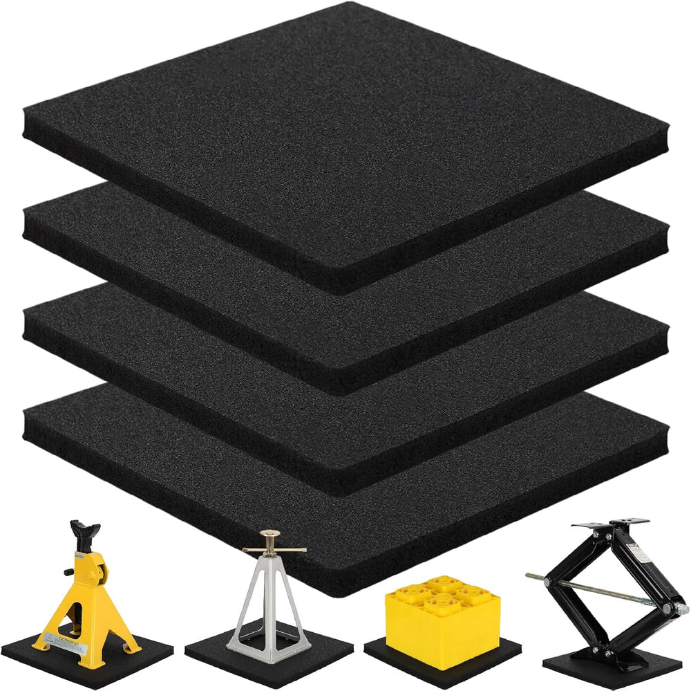 OULEME RV Leveling Block Flex Pads, 12” Rubber Jack Pads, Anti-Vibration &...