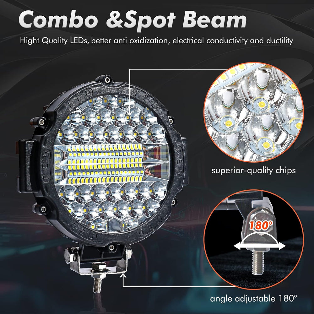 WINBANG 7 Inch Round LED Offroad Lights,201W LED Light Pods Driving Light Bar...