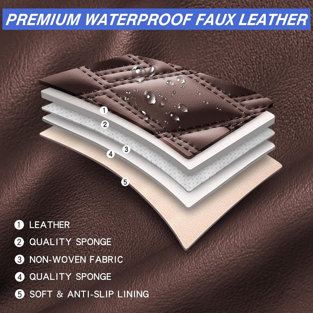 Car Seat Covers Full Set,Faux Leather Seat Covers for Cars, Car Seat Protecto...