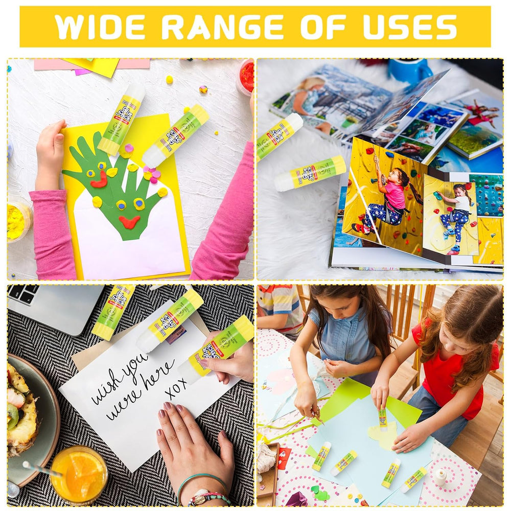 Zubebe 300 Pcs 0.27 oz White Glue Sticks in Bulk for Classroom Crafts