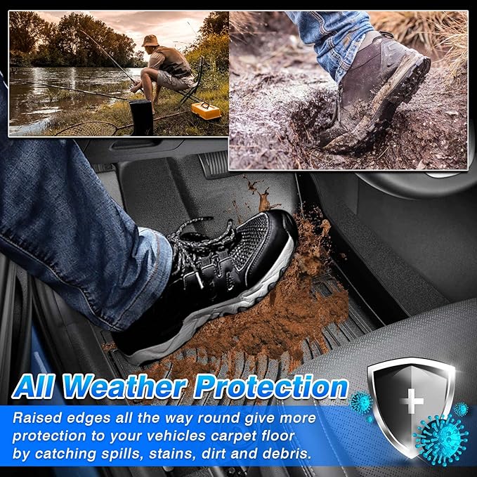 Floor Mats for Ford Escape 2020-2025 2026, All Weather Floor Liner for Escape