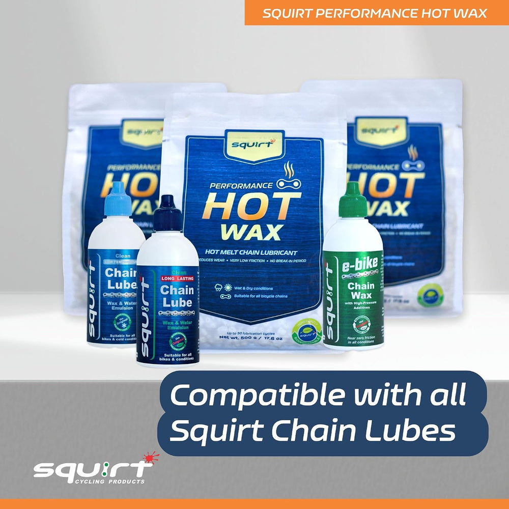 Squirt Performance Hot Melt Bike Chain Wax Granules for Clean, Quiet & Du...