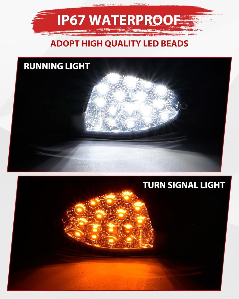 SAUTVS LED Side Mirror Lights for Spder F3, LED Side Mirror Accent Auxiliary ...