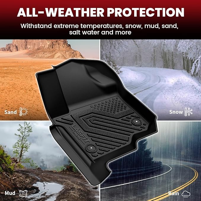 LASFIT Floor Mats&Trunk Liner for Ford Expedition 2018-2024 8 Seats, All