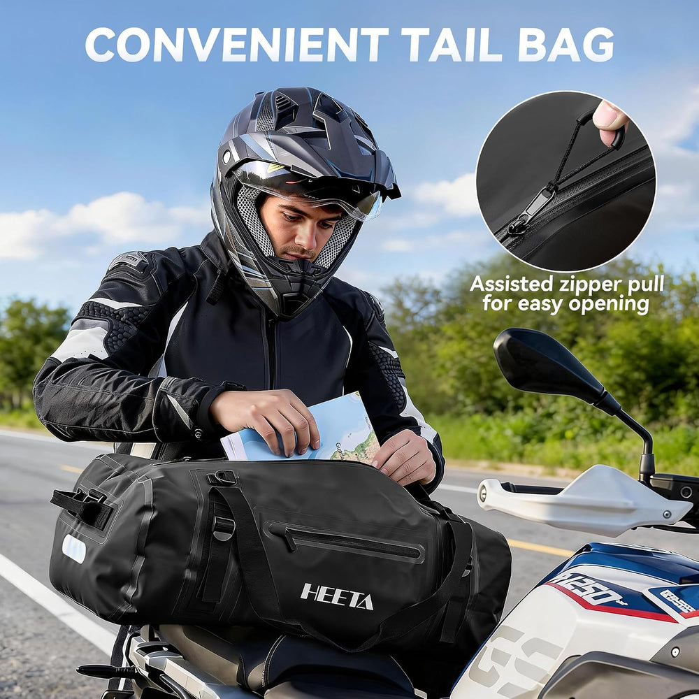 HEETA Waterproof Motorcycle Dry Bag, Waterproof Duffel Luggage Travel Bags wi...